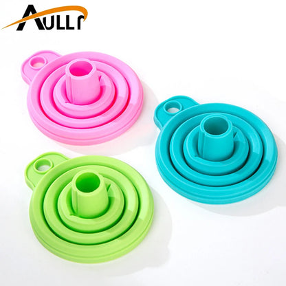 Universal Engine Funnel Car Silicone Liquid Funnel Washer Fluid Change Foldable Portable Auto Engine Oil Petrol Change Funnel