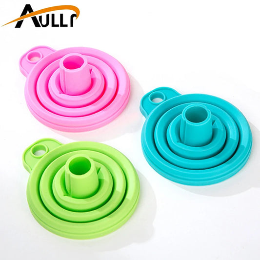 Universal Engine Funnel Car Silicone Liquid Funnel Washer Fluid Change Foldable Portable Auto Engine Oil Petrol Change Funnel